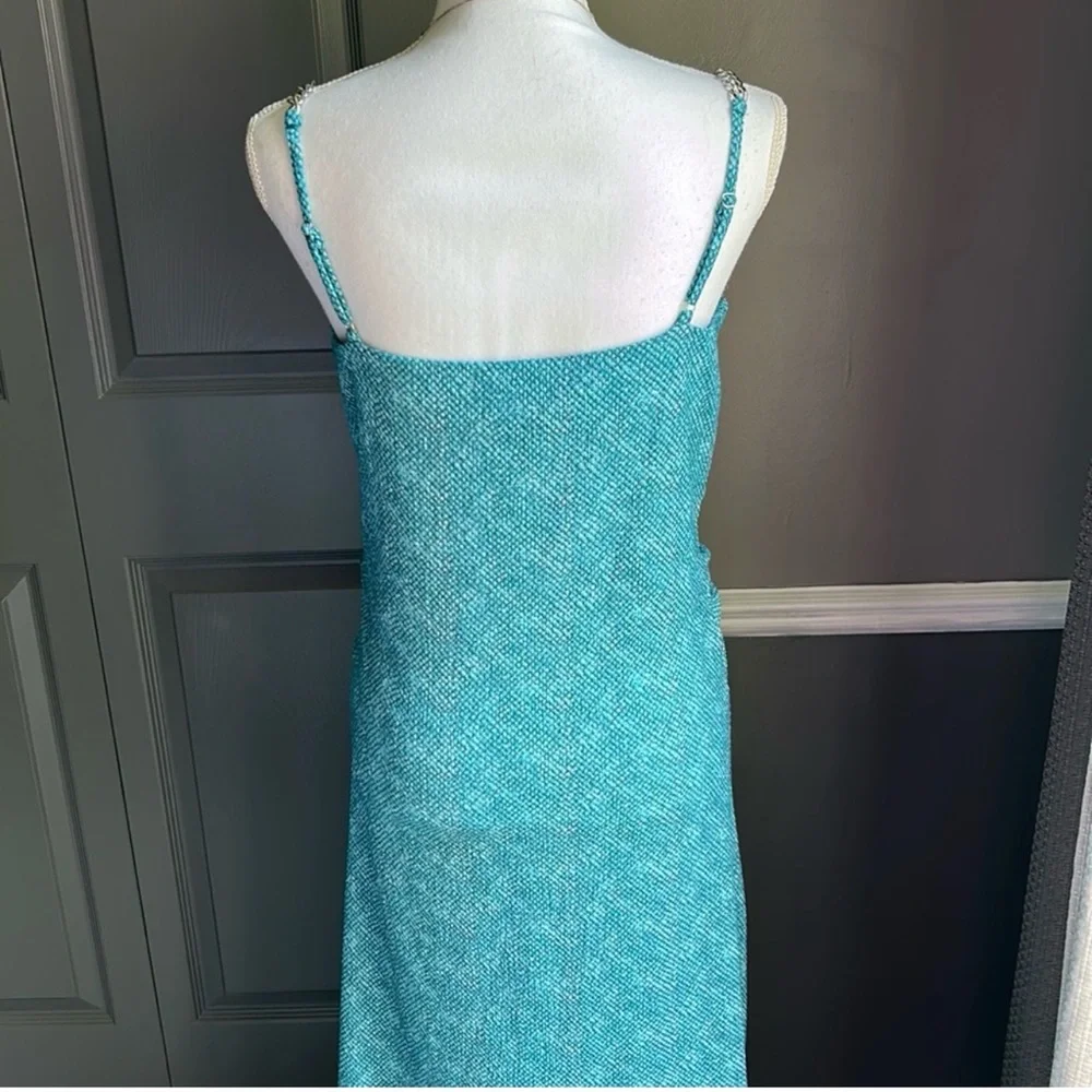 Michael Kors Turquoise Strapless Twist-Front Slip Dress - Picture 6 of 7